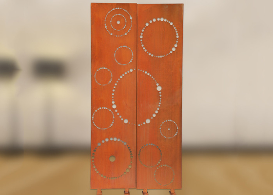 1800x900mm Metallgarten verziert Corten, das Stahlzierblenden Muster einkreisen