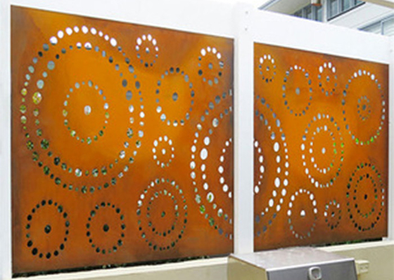 1800x900mm Metallgarten verziert Corten, das Stahlzierblenden Muster einkreisen