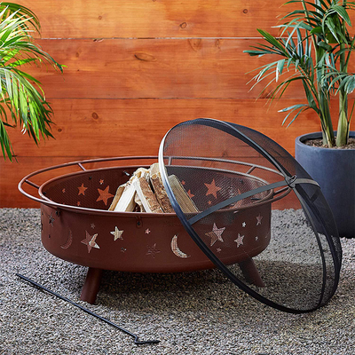 Kundengebundenes Metall, das Stahlstärke feuer-Grube Corten-Stahl Firebowl 3mm stempelt