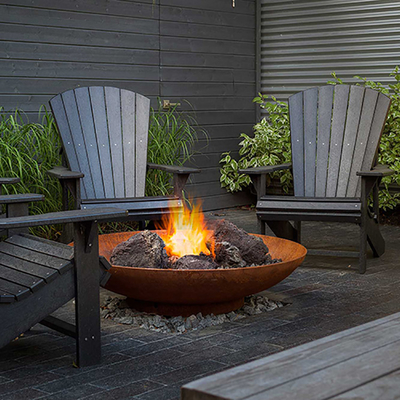 FEUER-Schüssel-Pit Large Rust Heavy Wood-Brennen Patio-Garten im Freien Corten Stahl