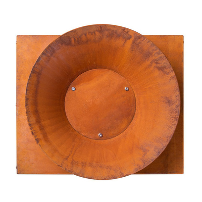 Garten-Dekor im Freien ringsum Stahlfeuer Pit Wood Burning Rusty-Colored Corten