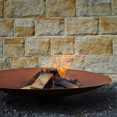 80cm Rusty Corten Fire Bowl Brazier im Freien für kampierende Partei