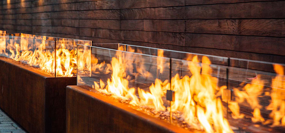 Feuer-Pit Rustic Finish Table Top-Feuer-Stahlgrube Corten quadratische im Freien