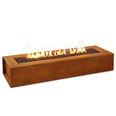 Gas-Propan-Heizung Corten-Stahl-Feuer-Grube 1200 x 600 x 320mm Hof-Dekoration