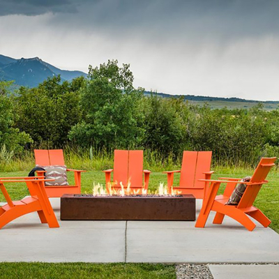 Gas-Propan-Heizung Corten-Stahl-Feuer-Grube 1200 x 600 x 320mm Hof-Dekoration