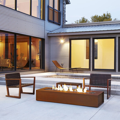 Stahlfeuer-Pit Garden Decor Corten Steel-Feuer-Pit Table With Natural Rusty-Farbe im Freien