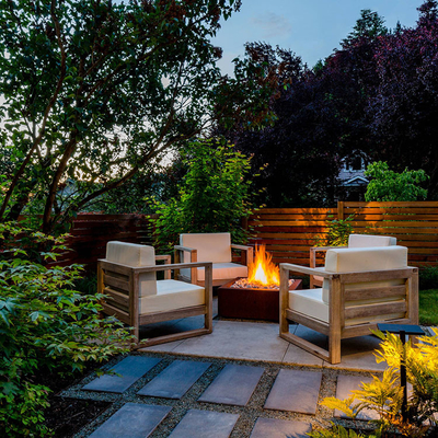 KAMIN-Patio-Möbel-Gas Corten Corten Stahlfeuer Pit Decorative Stahl
