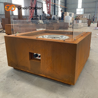 Stahlstahl im Freien Firepit feuer-Pit Garden Patio Decorative Squares Corten