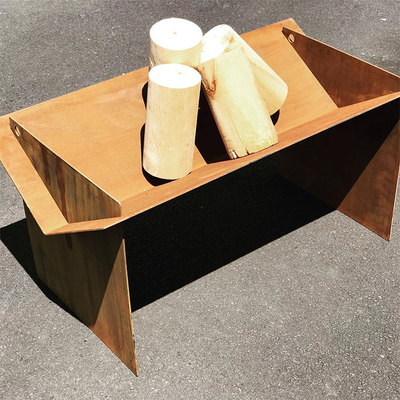 Abnehmbares Stahlholz-brennendes Feuer Pit Table Portable Corten 510mm