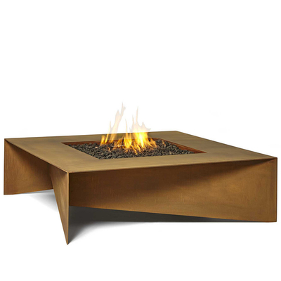 72 Zoll-Rusty Rectangular Corten Steel Fire-Tabellen-Holz-Brennen
