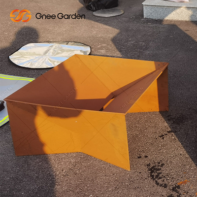 Quadrat formen das Holz, das Corten Stahlstärke der feuer-Gruben-3mm brennt