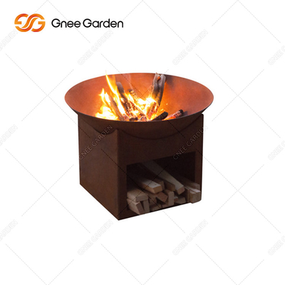 Hölzernes brennendes Feuer im Freien Pit Patio Wood Fire Pit Prerusted feuchtigkeitsfest