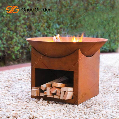 56cm Laser-Schnitt ringsum Corten-Feuer Pit For Garden Decoration