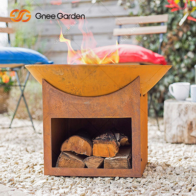 56cm Laser-Schnitt ringsum Corten-Feuer Pit For Garden Decoration