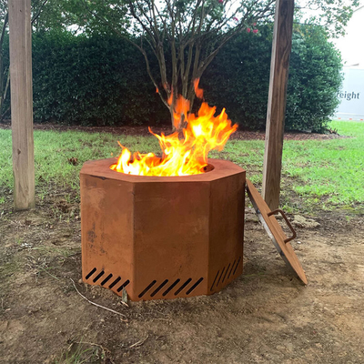 Kampierendes Heater Wood Burning Corten Steel-Runden-Feuer Pit In Outdoor Living Space