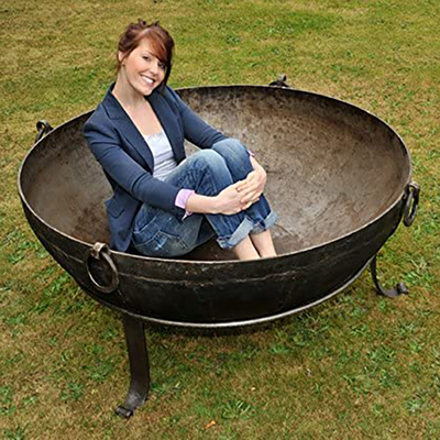 Korrosion im Freien materielles Stahlmetallfeuer Pit Wood Burning Black Corten 60-150cm