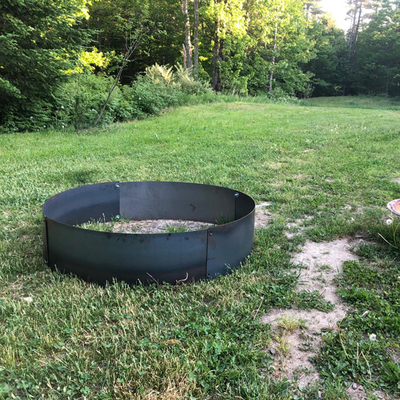 FEUER-Pit Garden Round Fire Bowl-Holz Corten Stahlim freien, das schwarze Farbe brennt