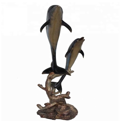 20cm Roheisen-abstrakte Metalldelphin-Statuen-bestätigte Hauptdekor SGS