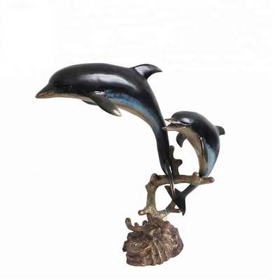20cm Roheisen-abstrakte Metalldelphin-Statuen-bestätigte Hauptdekor SGS