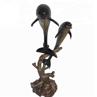 20cm Roheisen-abstrakte Metalldelphin-Statuen-bestätigte Hauptdekor SGS