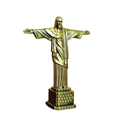 12 Zoll-Roheisen-Religions-Metallskulptur-im Freien Hauptverzierungen