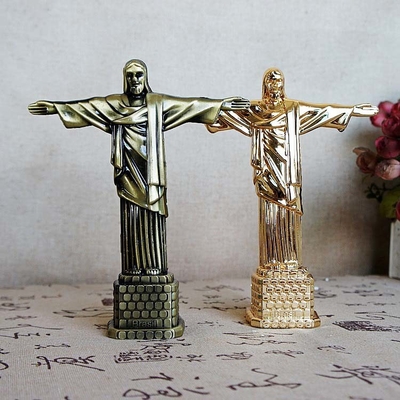 12 Zoll-Roheisen-Religions-Metallskulptur-im Freien Hauptverzierungen