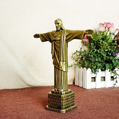 12 Zoll-Roheisen-Religions-Metallskulptur-im Freien Hauptverzierungen
