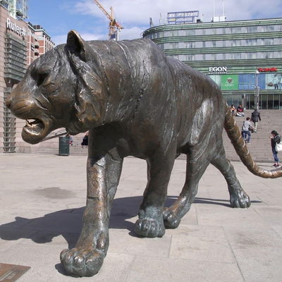 5m Höhen-dekorative Bronzeleopard-Skulptur zeitgenössischer SGS-Standard