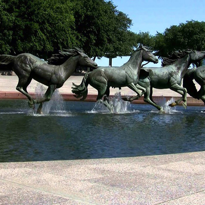 Standard-H140cm Bronzeskulptur SGS im Freien, Bronzepferdegarten-Statue
