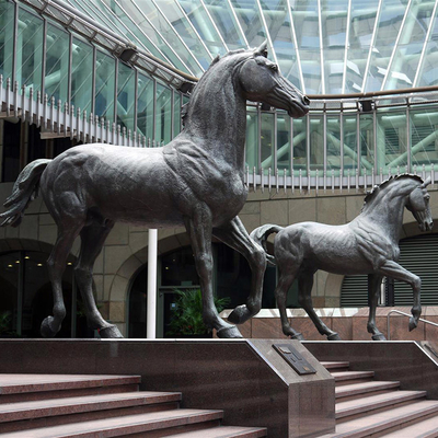 Standard-H140cm Bronzeskulptur SGS im Freien, Bronzepferdegarten-Statue