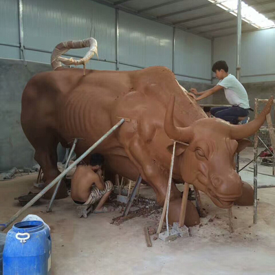 Klare Bronze-Stier Skulptur-Landschaftsstatuen der Höhen-180cm im Freien