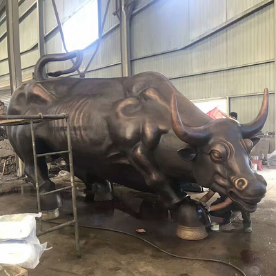 Klare Bronze-Stier Skulptur-Landschaftsstatuen der Höhen-180cm im Freien