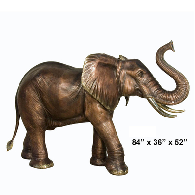 Korrosionsbeständigkeits-Metallelefant-Garten-Skulptur in 200cm Höhe