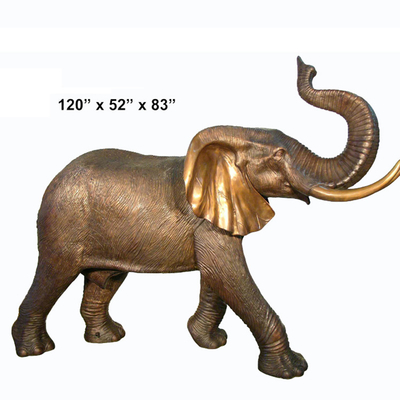 Korrosionsbeständigkeits-Metallelefant-Garten-Skulptur in 200cm Höhe