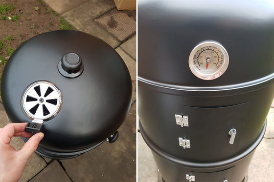 Modernes Corten Stahl-Rusty Camping Barbecue Grill Wood, der Kochen das im Freien brennt