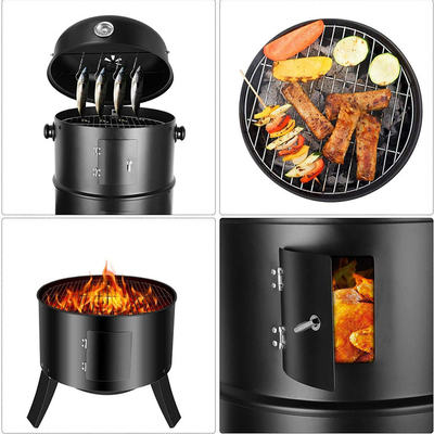 Modernes Corten Stahl-Rusty Camping Barbecue Grill Wood, der Kochen das im Freien brennt