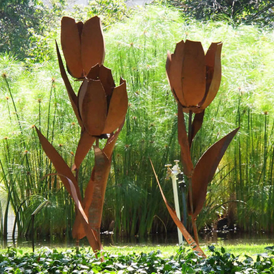 Gnee-Garten-Tulip Flower Shape Custom Metal-Yard gestaltet für Hinterhof