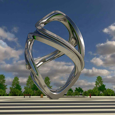 Gnee-Garten-Kreis-Zusammenfassungs-Edelstahl-Skulptur kreativ