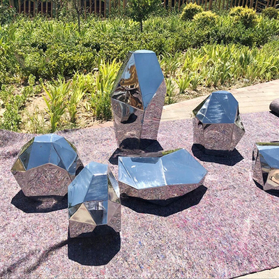 H2m kreative Edelstahl-Garten-Kunst der Spiegel-Skulptur-304 im Freien