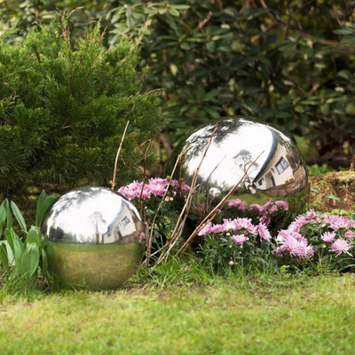 Kugelform-Metallball-Garten-Skulptur Soem-ODM-Willkommen im Freien