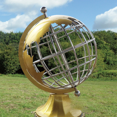 TUV bestätigte Spiegel-Polieredelstahl-Skulptur-großen Kugel-Statue Soem-Service