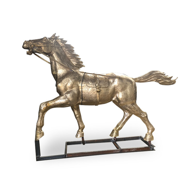 Standard-H140cm Bronzeskulptur SGS im Freien, Bronzepferdegarten-Statue