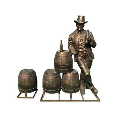 GARTEN-Statuen-traditionelles Gnee-Garten-200cm antikes Bronzeentworfen