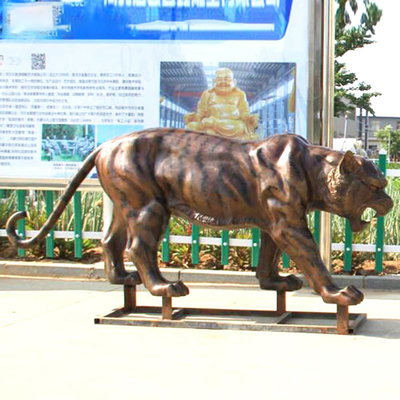 3m realistische Bronze- Skulptur im Freien Aantique Bronze-Tiger Statue