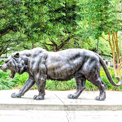 3m realistische Bronze- Skulptur im Freien Aantique Bronze-Tiger Statue