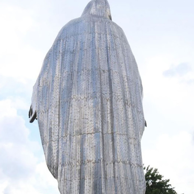 34 der freistehenden Metallfuß skulptur-im Freien Mary Religious Statue Hand Crafted