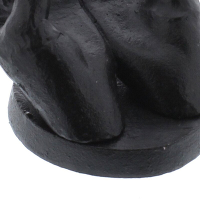 Skulptur der 5,5 Zoll-kreative antike schwarze geworfene eisernen Hand eingestellt für Inneneinrichtung