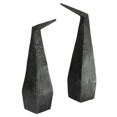 Zusammenfassungs-gestalten nordisches Metallskulptur-Schwarz-Eisen im Freien eine 6 Zoll-Höhe