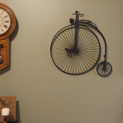 Gnee-Garten-Metalldraht-hängendes Fahrrad auf Wand für Dekoration