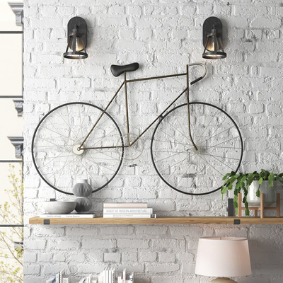 59 Zoll-Eisen-Metallwand Art Decor Metal Bicycle Wall Art For Living Room